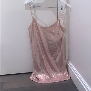 Pink sequence dress